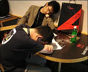 Exhausted people
