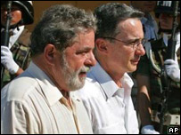 Lula e Uribe