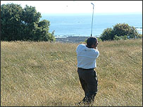Golfer in the Rough