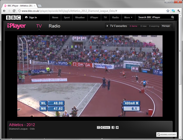 Chrome extension on the iPlayer alt screenshot of Chrome extension on the iPlayer