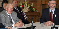 Rev Ian Paisley and Gerry Adams