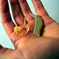 One of Charlie's hearing aids - removing this when in romantic company can be a bit of a passion-killer