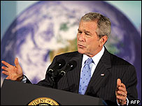 O presidente americano George W. Bush