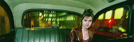 In a taxi