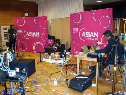 Live lounge set up with Karsh Kale and Midival Punditz