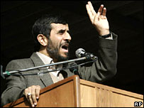 O presidente Mahmoud Ahmadinejad