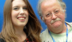 Radio 2's Mike Harding with Bella Hardy.