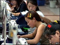 Fábrica de roupas na China