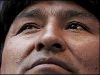 O presidente eleito da Bolívia, Evo Morales