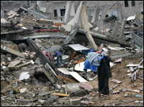 Casas destruídas em Gaza. Foto: AFP/Getty Images