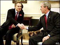 Tony Blair là lãnh đạo nước ngoài đầu tiên gặp George W Bush sau bầu cử 2004