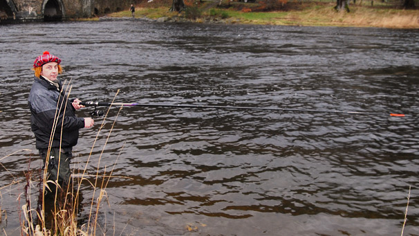 man fishing