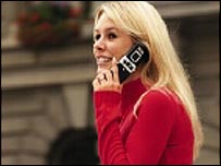 Mobile phone user