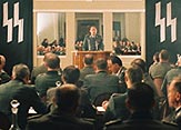 Reconstruction of Himmler's 1943 speech which described the Jews' destruction as a 'page of glory in our history'