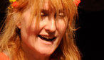 Eddi Reader gives a group of young folk fans the benefit of her musical experience at Radio 2's Folk Workshop.