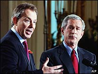 Tony Blair e George W. Bush