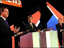 Sky TV election debate c/o PA