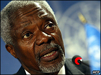 O secretário-geral da ONU, Kofi Annan