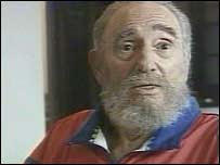 Fidel Castro em imagem de vídeo de 28 de outubro