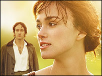 A atriz Keira Knightley em versão para o cinema de 'Orgulho e Preconceito'