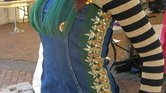 Green denim tube... Green denim tube...