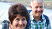 Gwenno and Derek arriving at Abermawr Beach.