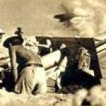 A 25-pounder gun in action A 25-pounder gun in action