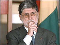 O ministro das Relações Exteriores, Celso Amorim