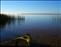 This is known as 'Mirror Water'. The water resembles a mirror because the gum trees drip gum into it, turning it black!