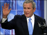 O presidente americano George W. Bush 
