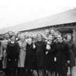 Ursula Osborne with Form 3a East Ham Grammar School for Girls. 1939.