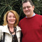 Audrey with her husband Carson, outside BBC Broadcasting House, Belfast