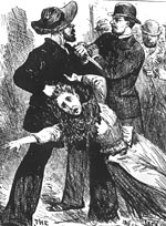 An engraving depicting 'Jack The Ripper', 1889