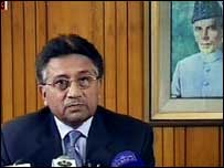 Pakistani President Pervez Musharraf