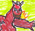 Y ddraig goch yn ymladd