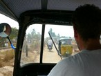 Ulrich Jessop driving rickshaw