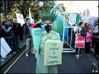 manifestação em Londres