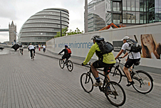 Cyclists in London