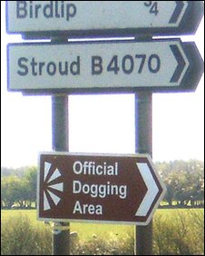 Unofficial tourist sign