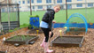 Raking soil