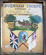 The village sign at Burnham Thorpe.