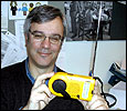 Les sheehan with a Yellowbelly radio.