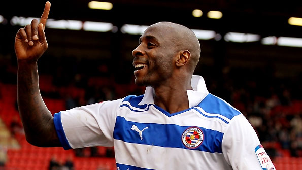 Jason Roberts celebrates scoring for Reading.