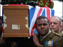 Rifleman William Aldridge's funeral