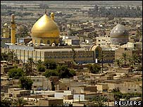 Vista aérea do templo em Samarra (imagem de arquivo)