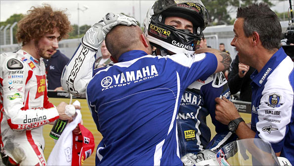 Marco Simoncelli and Jorge Lorenzo