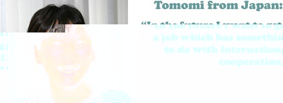 Grammar challenger Tomomi from Japan
