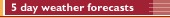 Five Day Weather Forecast from BBC Leicester website