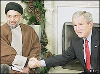 Abdülaziz el Hekim ve Başkan Bush