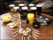 Beer and cigarettes